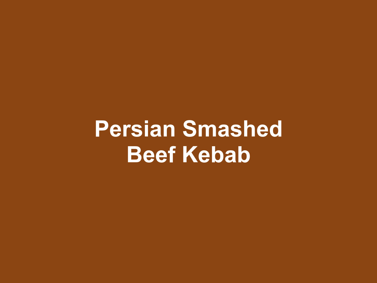 Persian Smashed Beef Kebab with Cucumber Yogurt